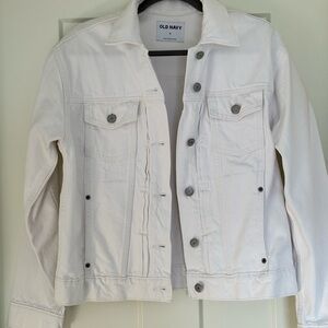 Old Navy Women's Light Cream Jean Jacket
